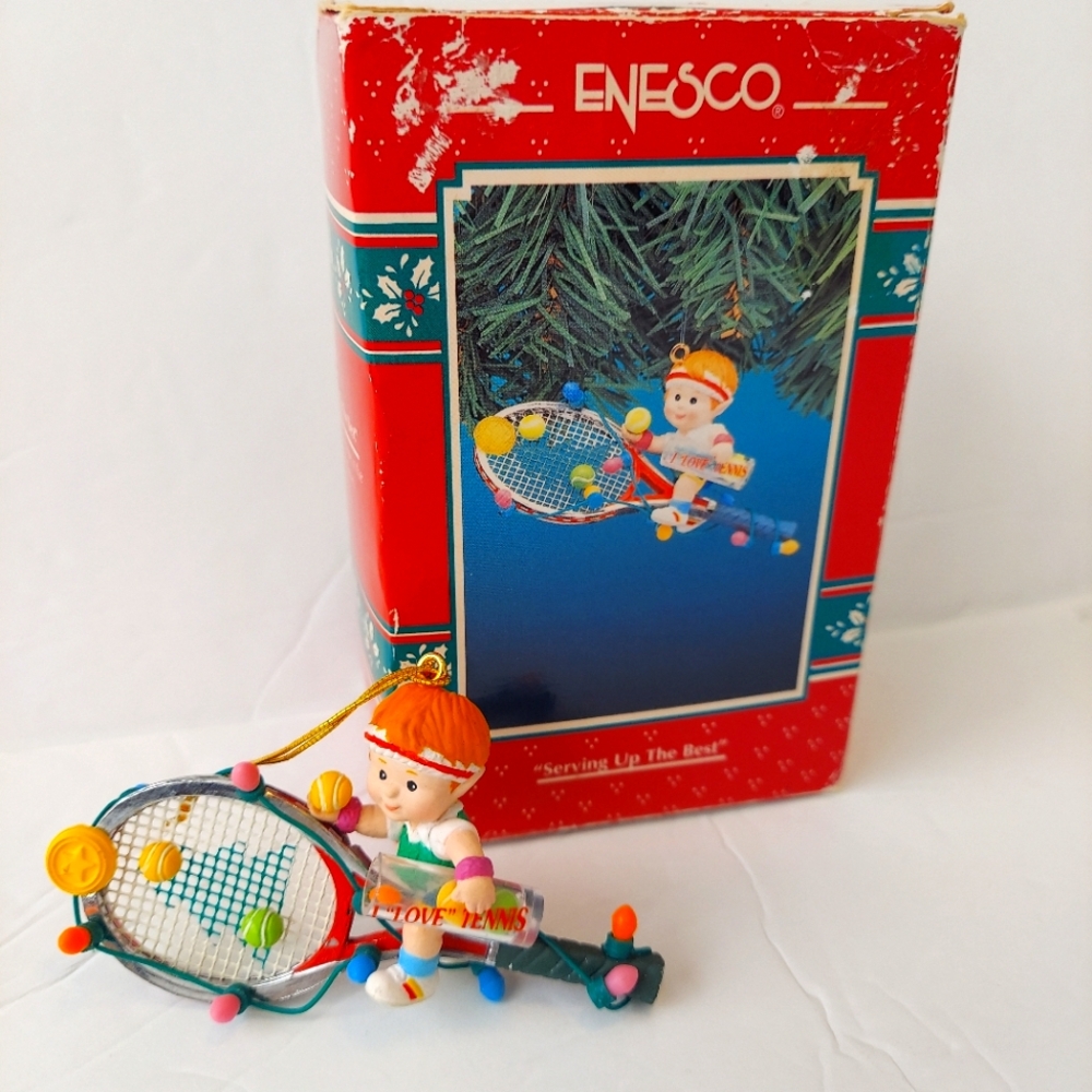 Enesco Tennis Christmas Ornament